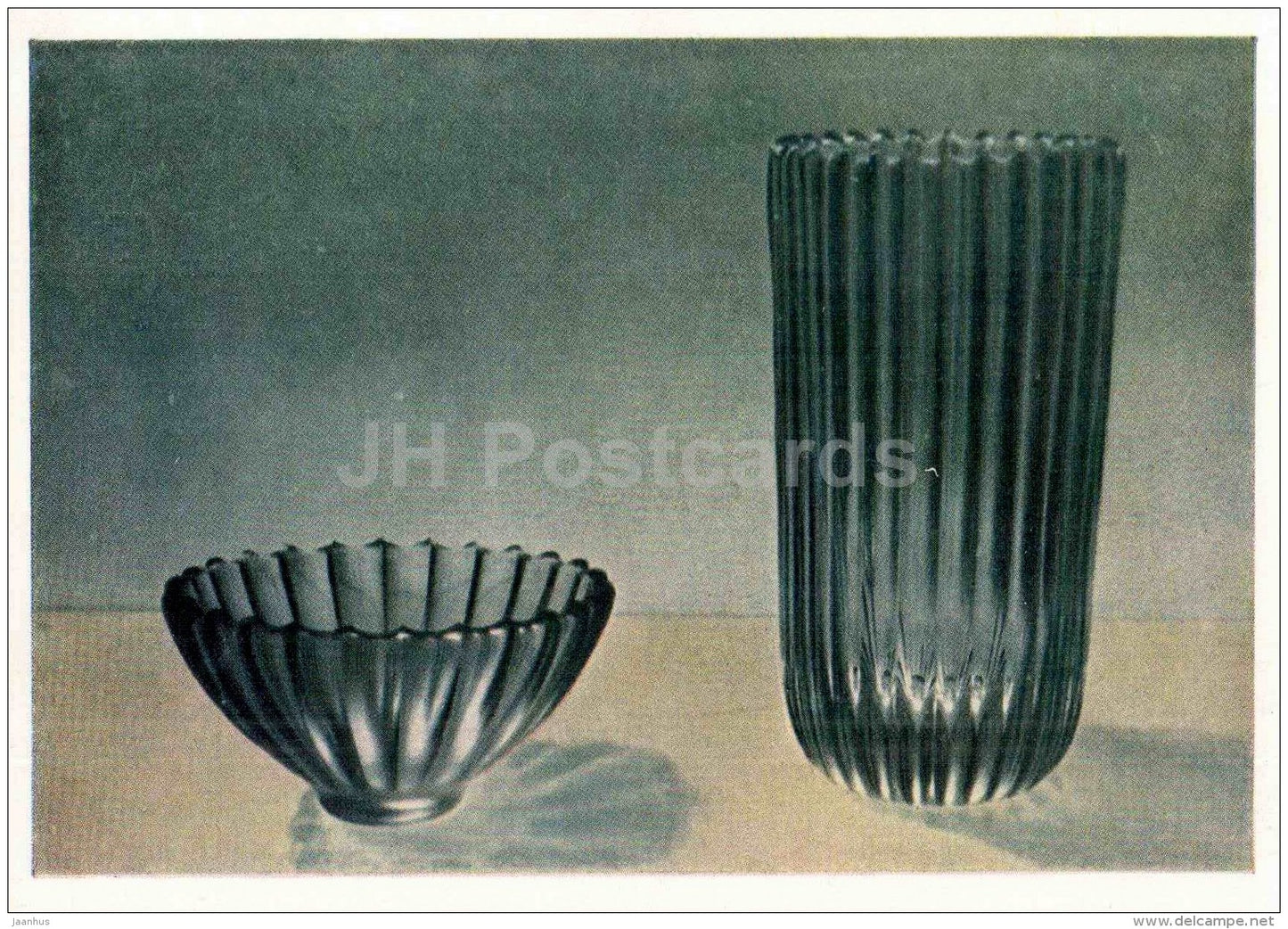 Vase in the form of bowls - Weisswasser - Arts and Crafts of Germany - 1956 - Russia USSR - unused - JH Postcards