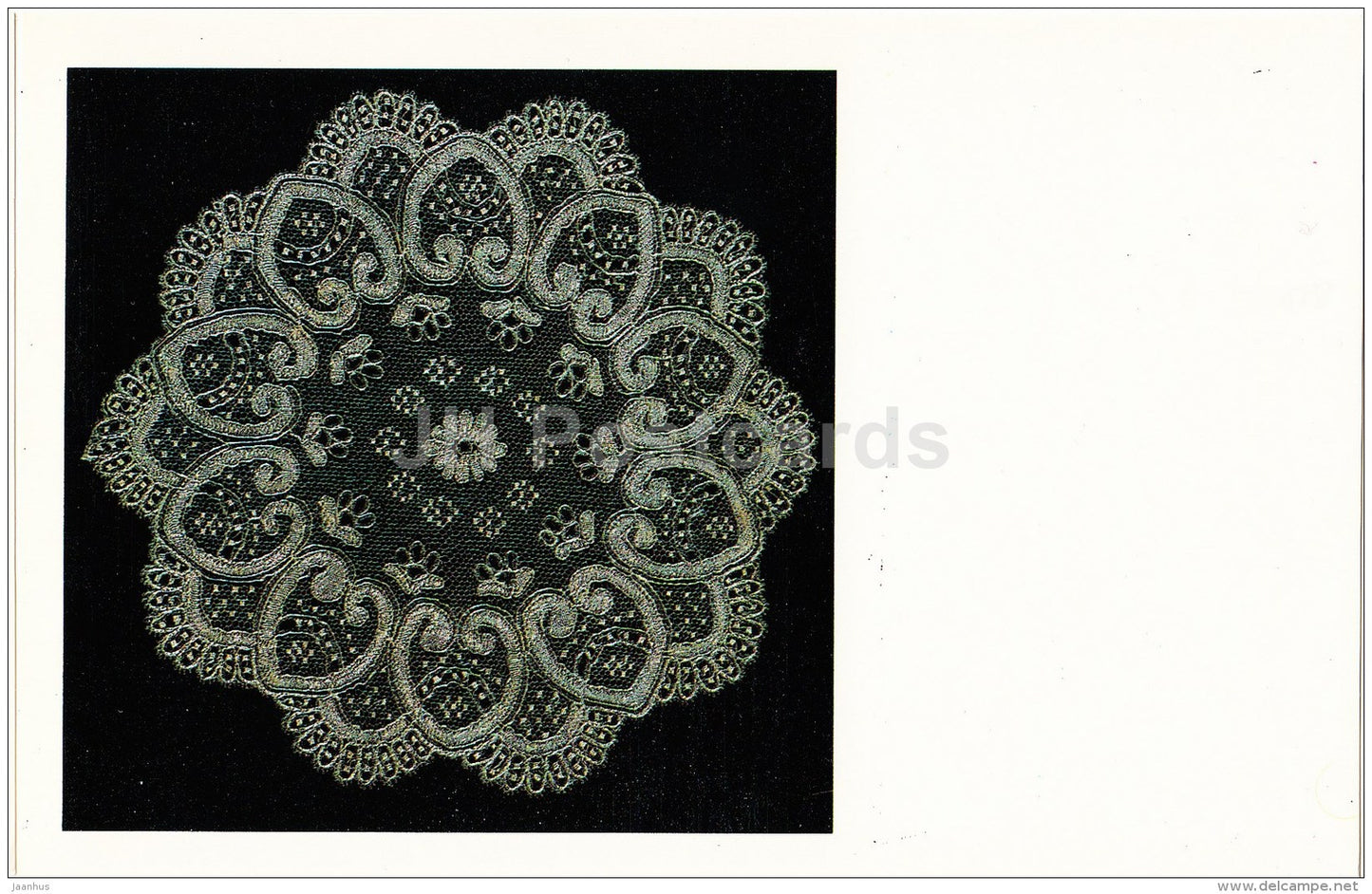 Headdress - Russian Lace - handicraft - 1983 - Russia USSR - unused - JH Postcards