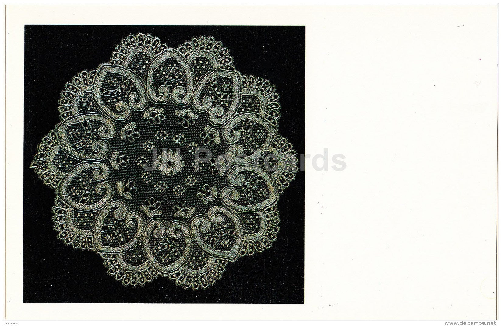 Headdress - Russian Lace - handicraft - 1983 - Russia USSR - unused - JH Postcards