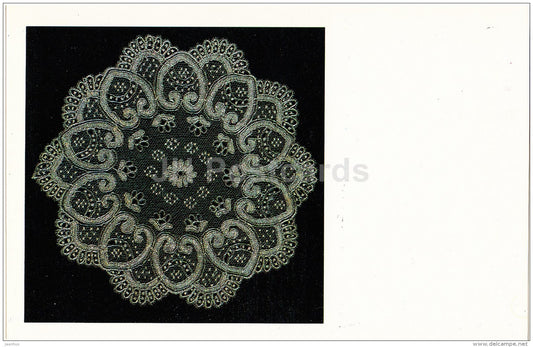 Headdress - Russian Lace - handicraft - 1983 - Russia USSR - unused - JH Postcards
