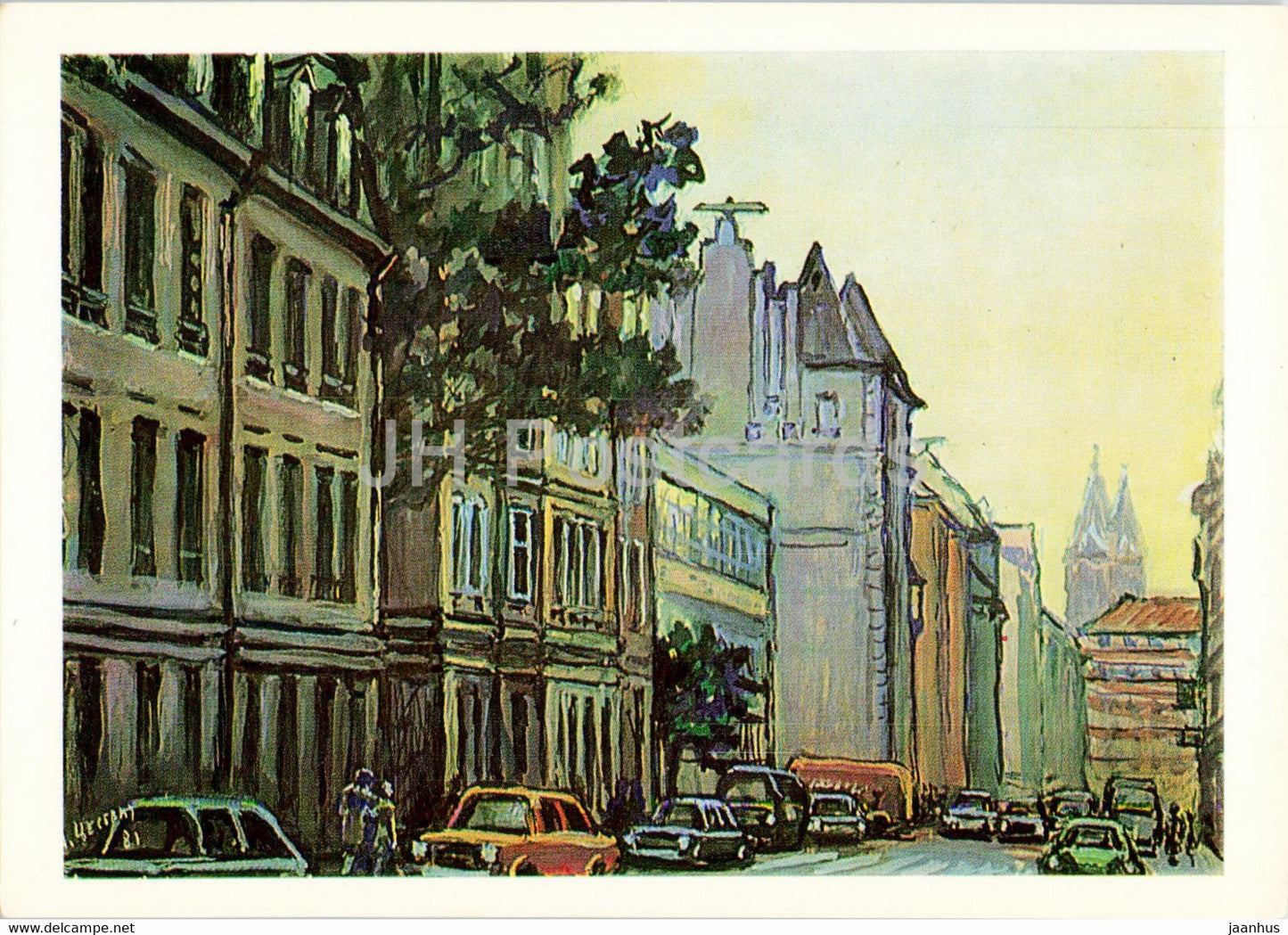 Lenin in Munchen - Munich - Gabelsbergstrasse 20 A - Karl Leman flat - illustration - 1988 - Germany - unused - JH Postcards
