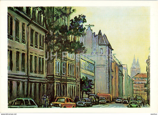 Lenin in Munchen - Munich - Gabelsbergstrasse 20 A - Karl Leman flat - illustration - 1988 - Germany - unused - JH Postcards