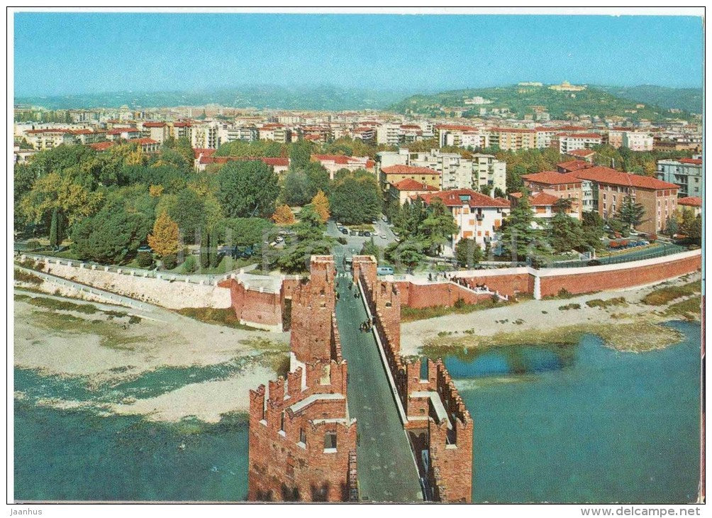 Veduta panoramica da Castelvecchio - Verona - Veneto - 108 - Italia - Italy - unused - JH Postcards