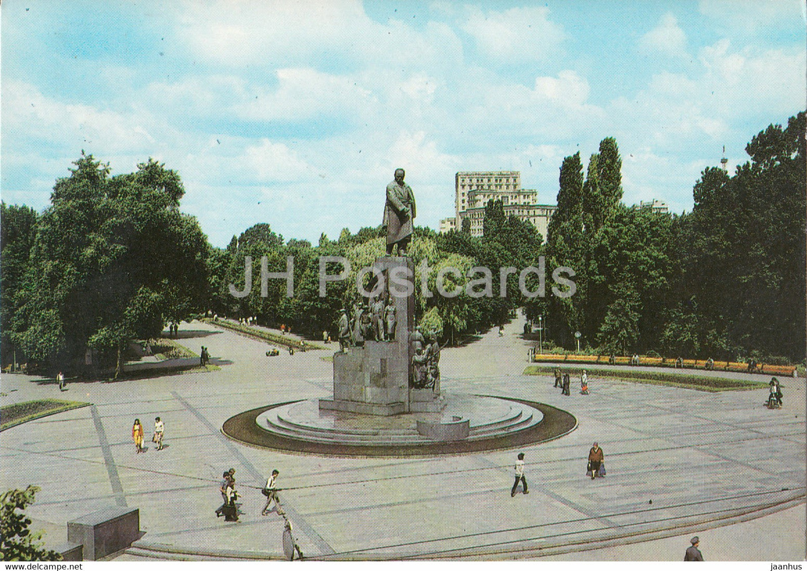 Kharkiv - Kharkov - monument to Ukrainian poet Shevchenko - postal stationery - 1985 - Ukraine USSR - unused - JH Postcards