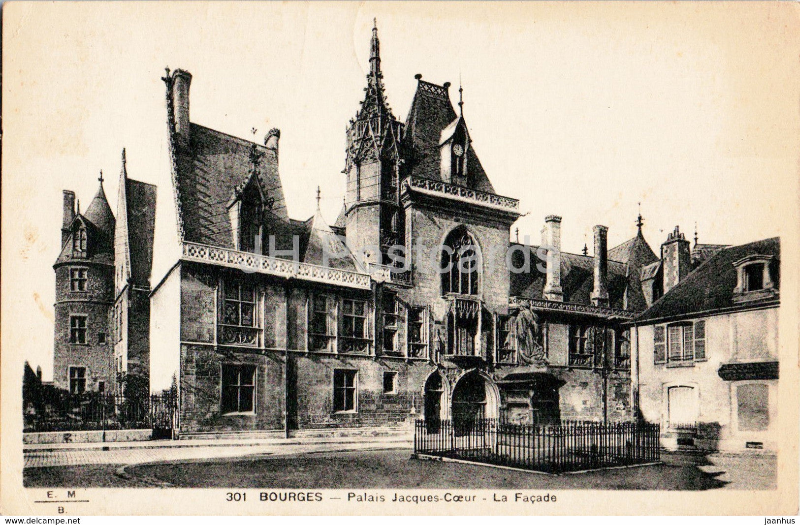 Bourges - Palais Jacques Coeur - La Facade - 301 - old postcard - 1936 - France - used - JH Postcards