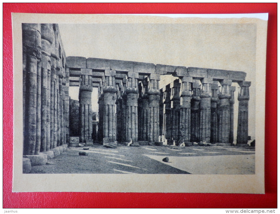 Central colonnade in Luxor , XV century BC - Egypt - Architecture of Ancient East - 1964 - Russia USSR - unused - JH Postcards