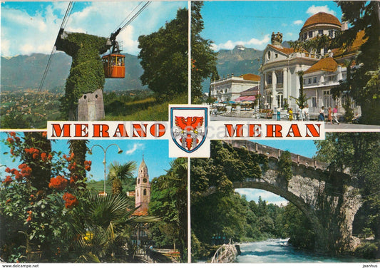 Merano - Meran - cable car - bridge - multiview - Italy - used - JH Postcards