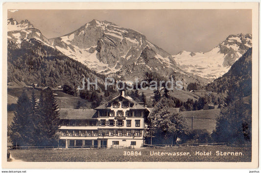Unterwasser - hotel Sternen - 30894 - Switzerland - old postcard - used - JH Postcards
