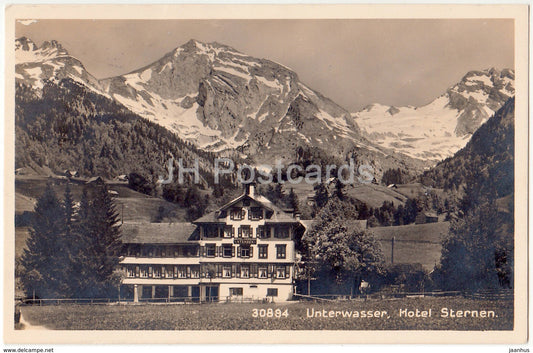 Unterwasser - hotel Sternen - 30894 - Switzerland - old postcard - used - JH Postcards