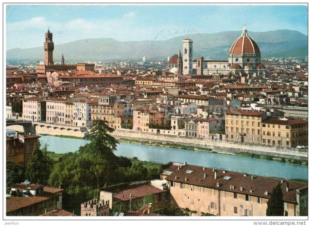 panorama - Firenze - Florence - Italia - Italy - sent from Italy to Germany - JH Postcards