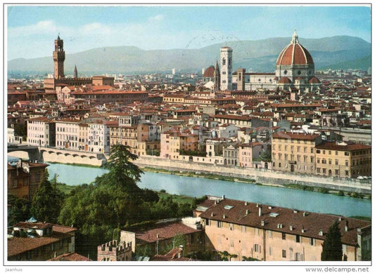 panorama - Firenze - Florence - Italia - Italy - sent from Italy to Germany - JH Postcards