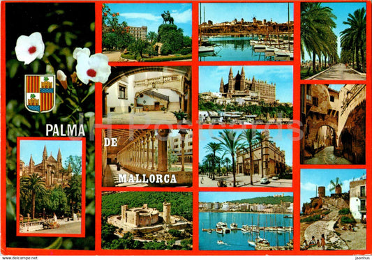 Palma de Mallorca - multiview - 1074 - 1994 - Spain - used - JH Postcards