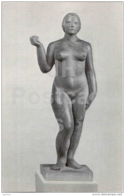 sculpture by Jaan Koort - Standing Woman , 1928-1929 - estonian art - unused - JH Postcards