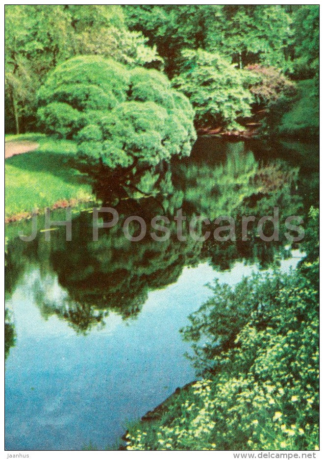 City Canal - Riga - old postcard - Latvia USSR - unused - JH Postcards