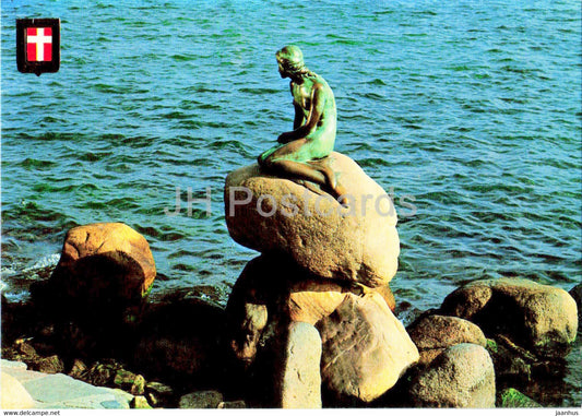 Copenhagen - Little Mermaid sculpture - 21 - Denmark - unused - JH Postcards