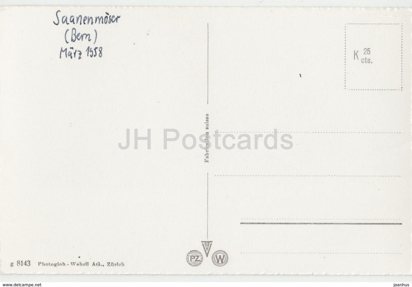 Saanenmoser - Aussicht gegen Zweisimmen im Aufstieg nach dem Hornberg - 8143 - Schweiz - 1958 - gebraucht