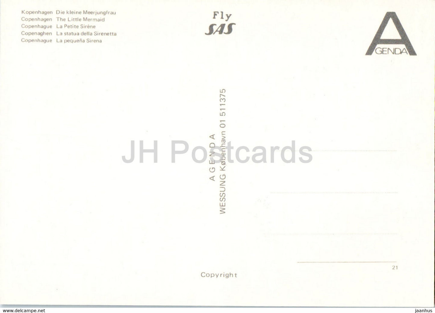 Copenhagen - Little Mermaid sculpture - 21 - Denmark - unused