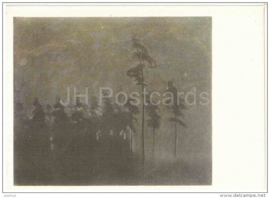 painting by M. Ciurlionis - The Forest - lithuanian art - unused - JH Postcards