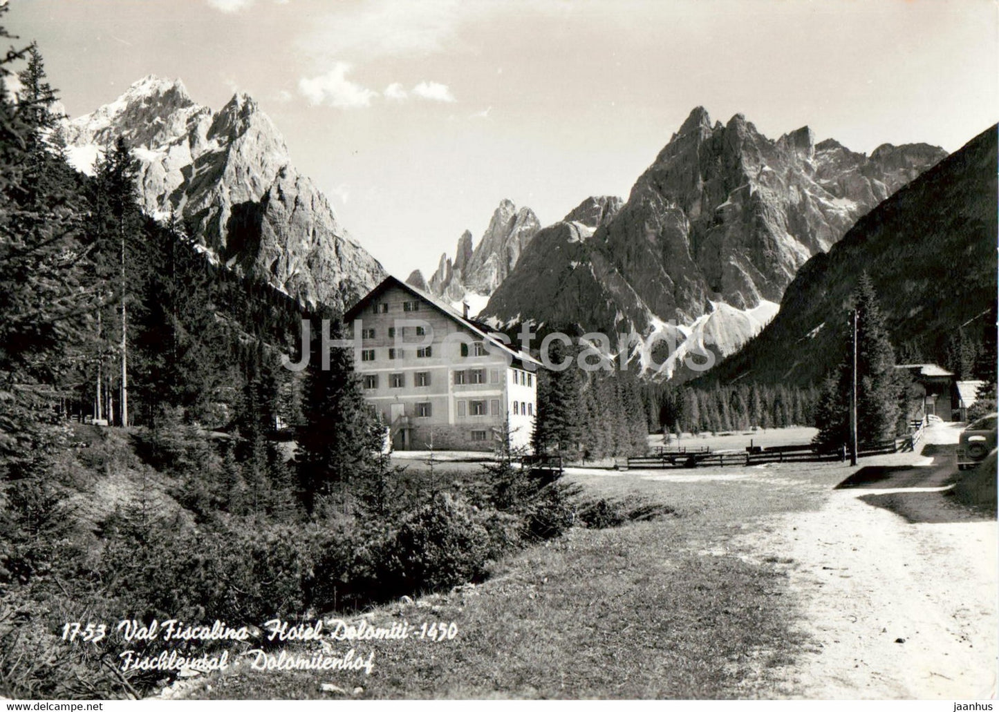 Val Fiscalina - Hotel Dolomiti 1450 - Fischleintal - Hotel Dolomitenhof - 1960 - Italy - used - JH Postcards