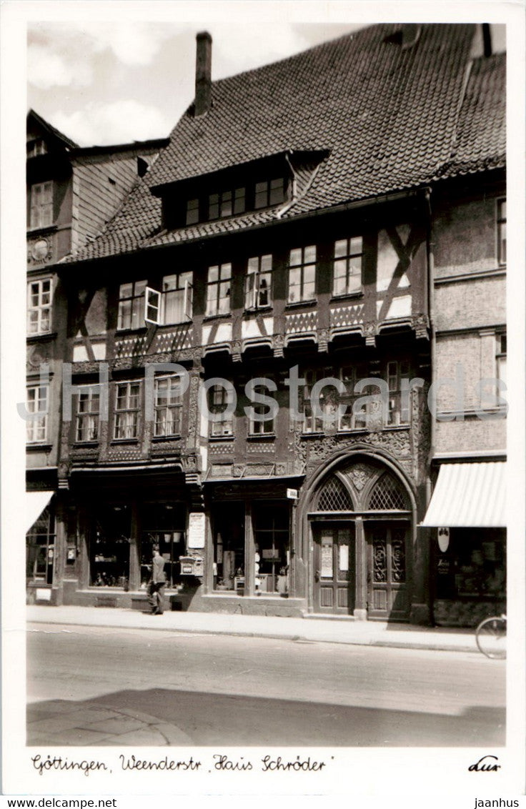 Gottingen - Weenderstr - Weenderstrasse - Hans Schroder - old postcard - 1952 - Germany - used - JH Postcards