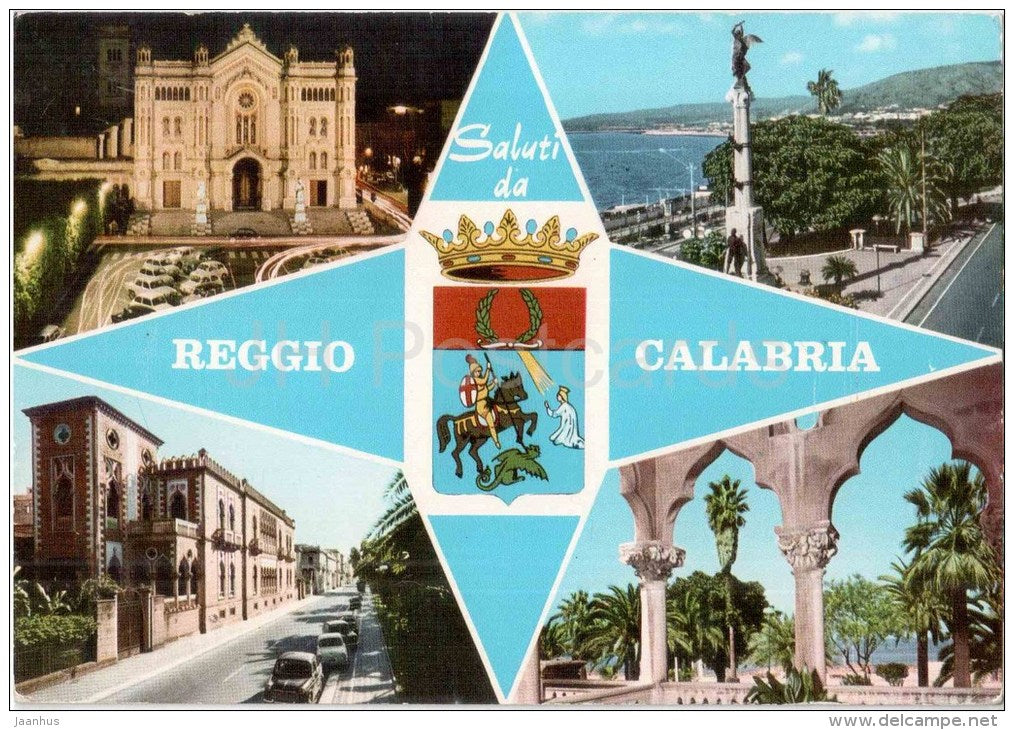 Saluti da Reggio Calabria - Calabria - RC 60 - Italia - Italy - sent from Italy to Austria 1966 - JH Postcards