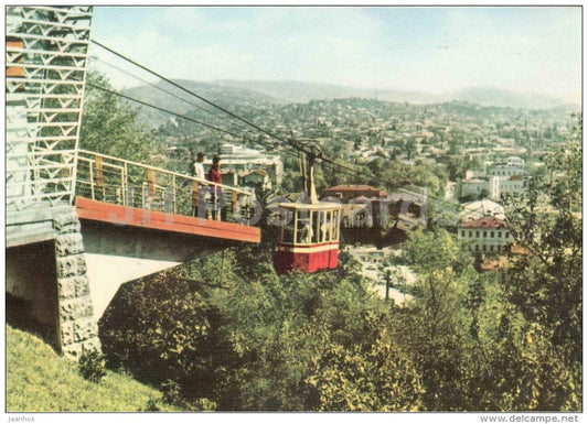 A view of Kutaisi from the ropeway station - 1972 - Georgia USSR - unused - JH Postcards