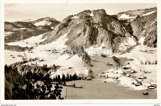 Wintersportplatz Tiefenbach 900 m mit Gaisberg und Hochifen - old postcard - Germany - used - JH Postcards