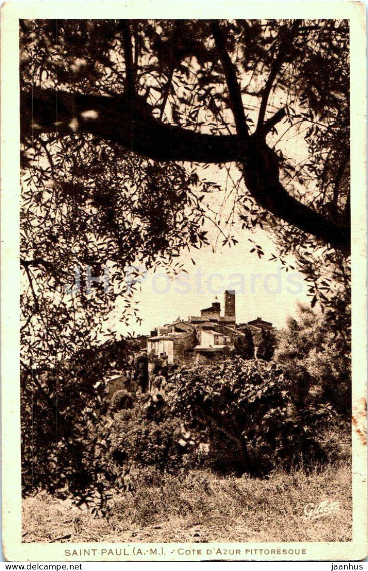 Saint Paul - Cote D'Azur Pittoresque - old postcard - 1935 - France - used - JH Postcards