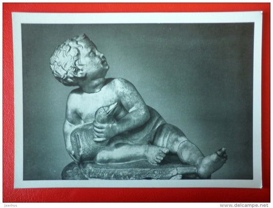 Boy with Duck , roman copy - Ancient Greece - Antique sculpture in the Hermitage - 1964 - Russia USSR - unused - JH Postcards