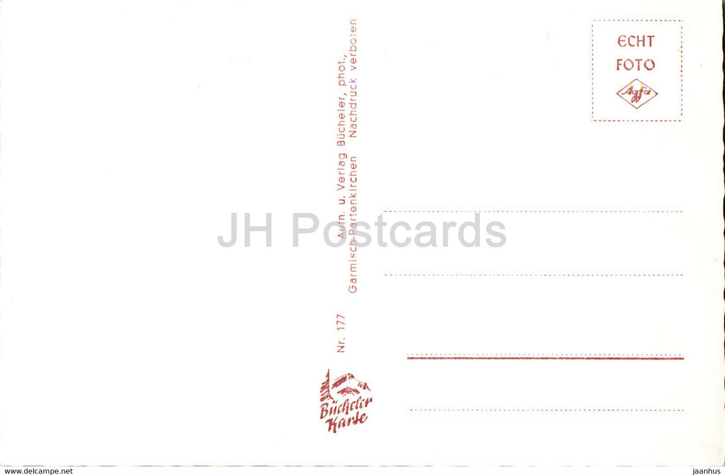 Eibsee mit Riffelwand und Zugspitze - old postcard - Germany - unused