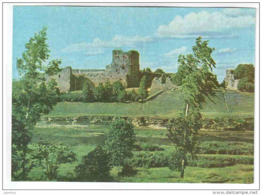 Caste Ruins of Bauska - Latvian views - Latvia USSR - unused - JH Postcards