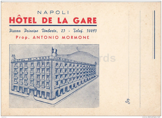 hotel de la Gare - Napoli - Naples - Italy - Italia - unused - JH Postcards