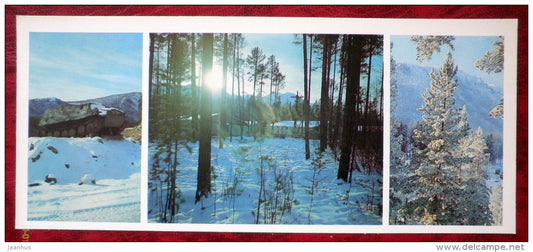 cross-country vehicle - BAM - Baikal-Amur Mainline , construction of the railway  - 1981 - Russia USSR - unused - JH Postcards