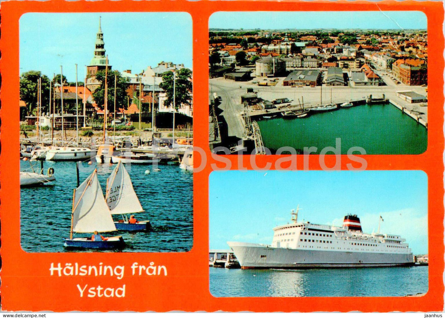 Ystad - ship - boat - multiview - 1981 - Sweden - used - JH Postcards