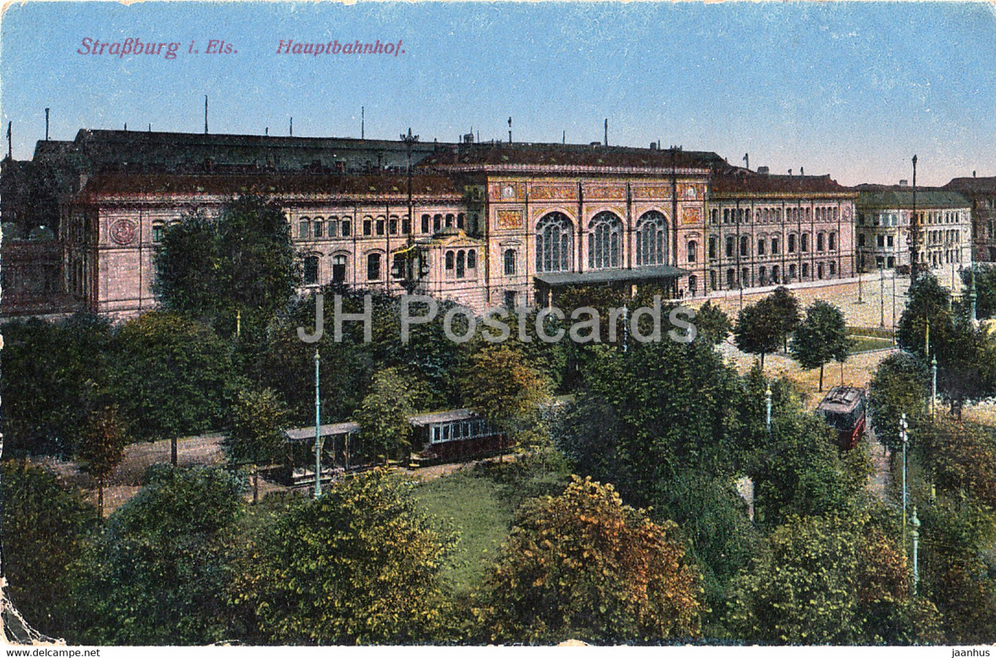Strassburg i Els - Strasbourg - Hauptbahnhof - railway station - Feldpost - 23213 - old postcard - 1918 - France - used - JH Postcards