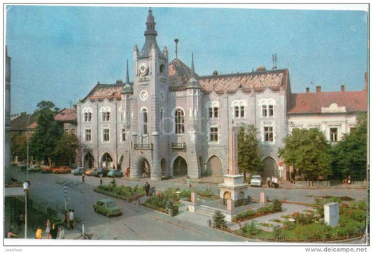 a building of the former City Hall - Mukachevo - 1984 - Ukraine USSR - unused - JH Postcards