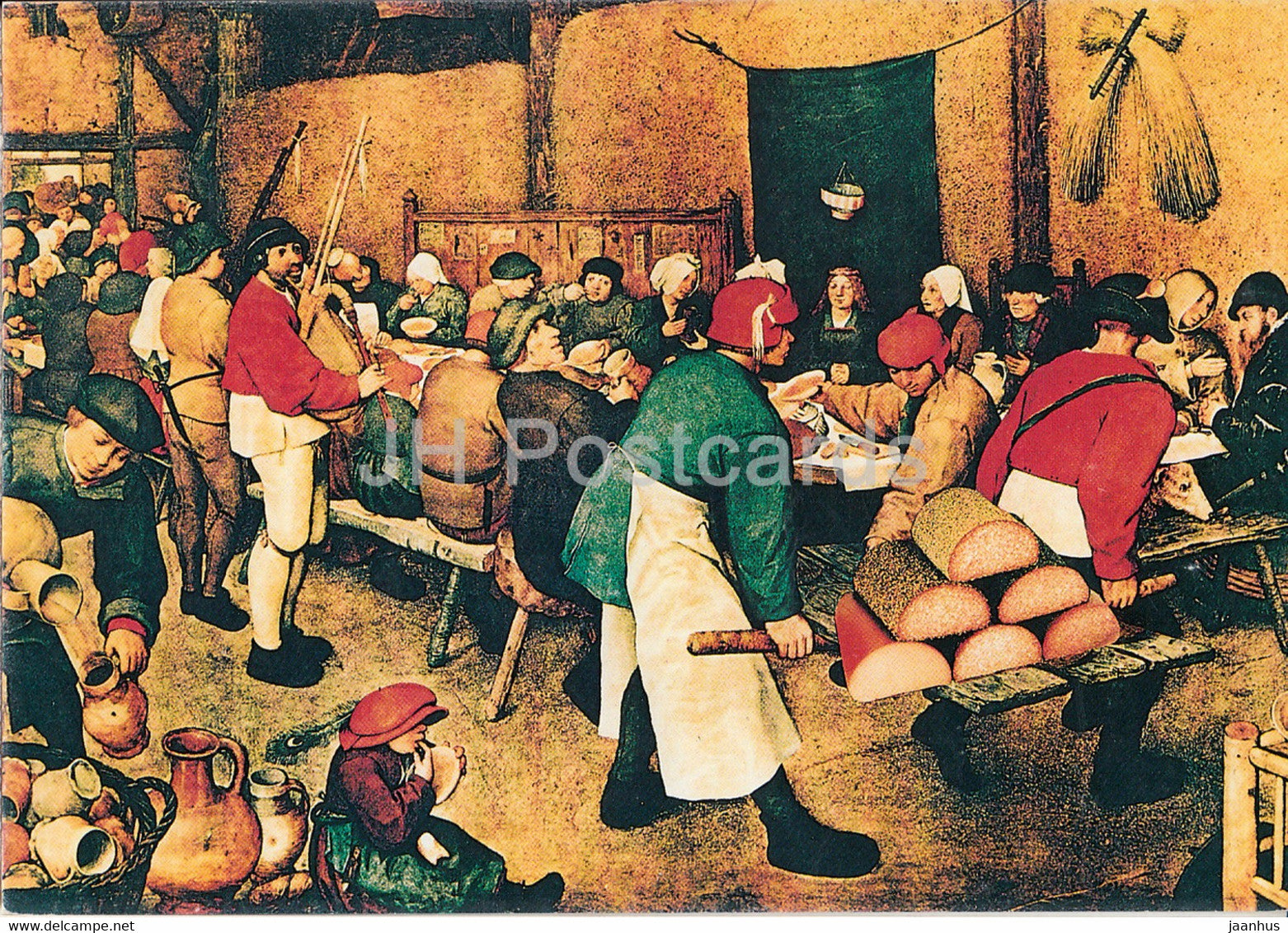 painting by Pieter Bruegel the Elder - Schulte Rohwurst - Dutch art - Germany - unused - JH Postcards