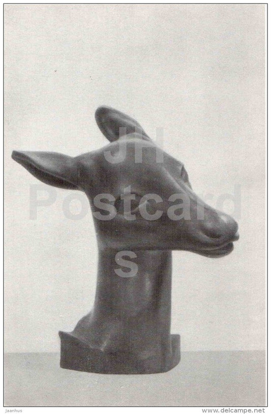 sculpture by Jaan Koort - Roe Deer , 1929 - estonian art - unused - JH Postcards