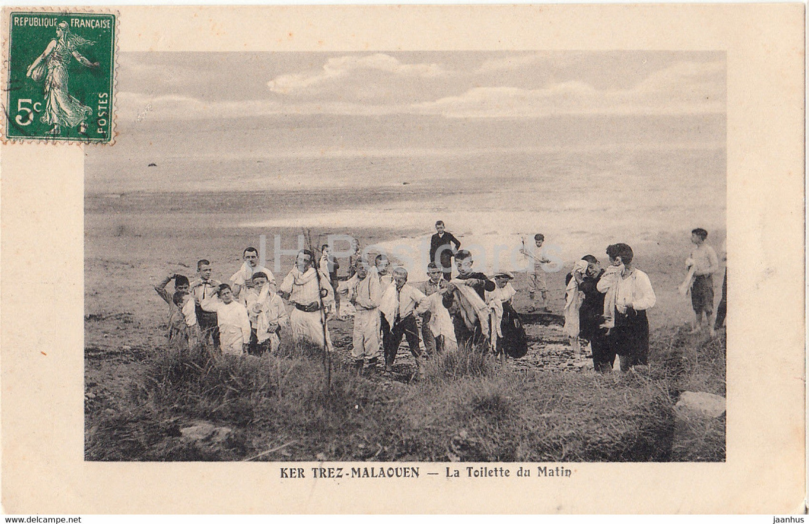 Ker Trez Malaouen - La Toilette du Matin - old postcard - France - used - JH Postcards