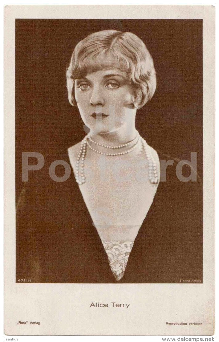 Alice Terry - movie actress - Ross verlag - 4791/1 - old postcard - unused - JH Postcards