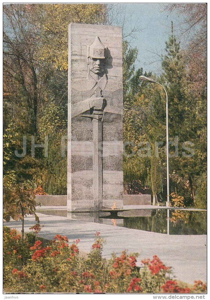 monument to the heroes of the Civil War - Dushanbe - postal stationery - 1972 - Tajikistan USSR - unused - JH Postcards