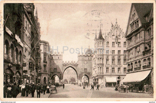 Munchen - Munich - Neuhauserstrasse mit Karlstor - old postcard - 1925 - Germany - used - JH Postcards