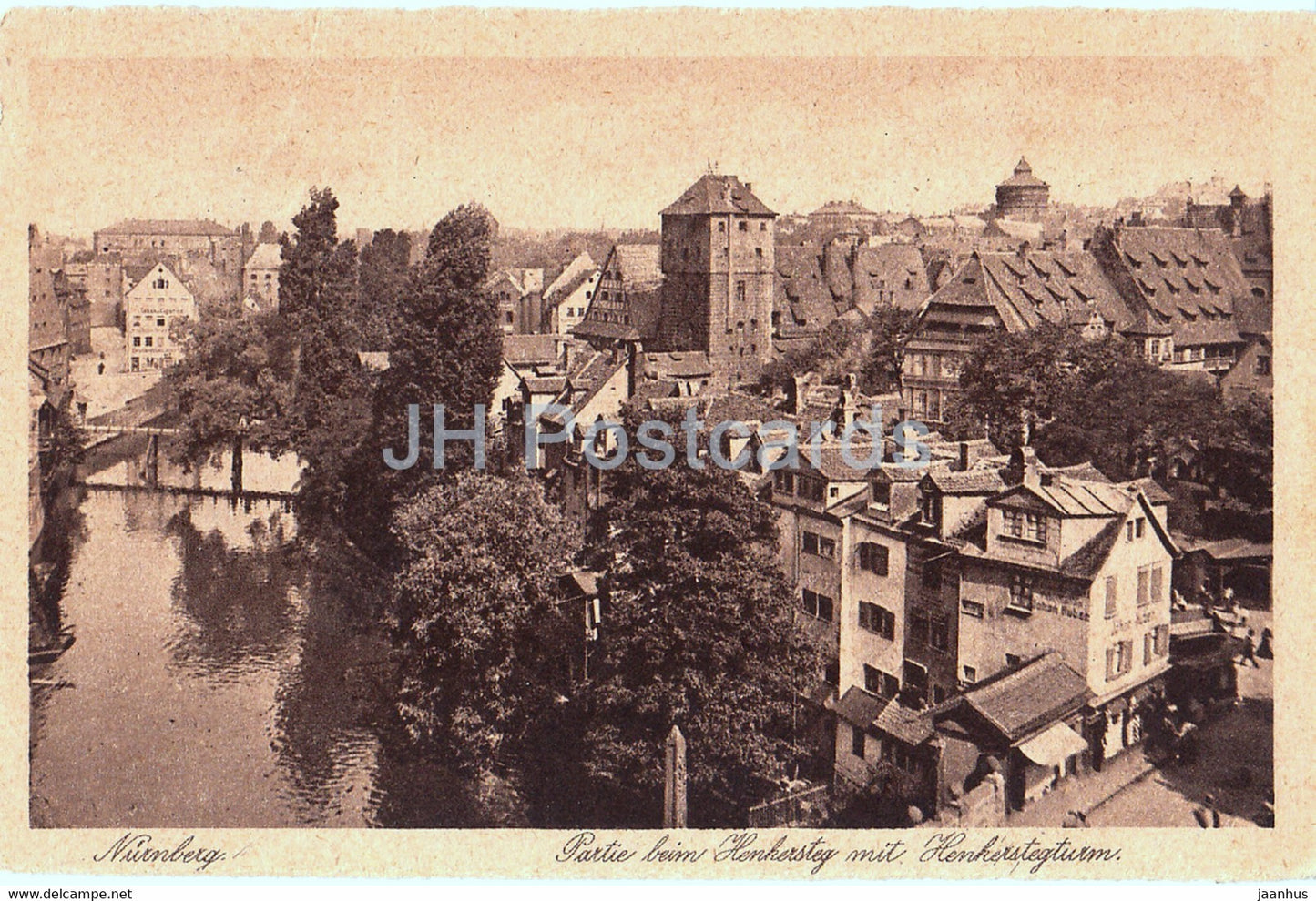 Nurnberg - Partie beim Henkersteg mit Henkerstegturm - old postcard - 1924 - Germany - used - JH Postcards