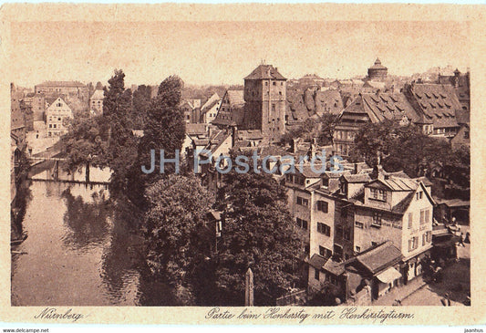 Nurnberg - Partie beim Henkersteg mit Henkerstegturm - old postcard - 1924 - Germany - used - JH Postcards