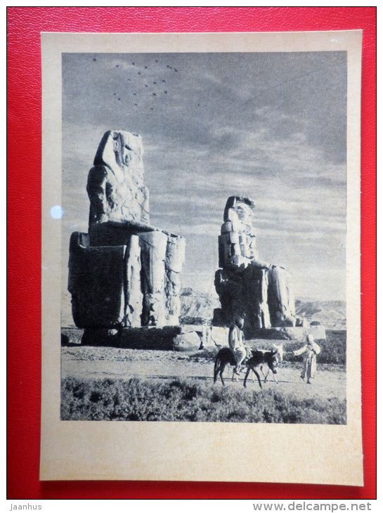 Colossi of Memnon , XV century BC - Egypt - Architecture of Ancient East - 1964 - Russia USSR - unused - JH Postcards