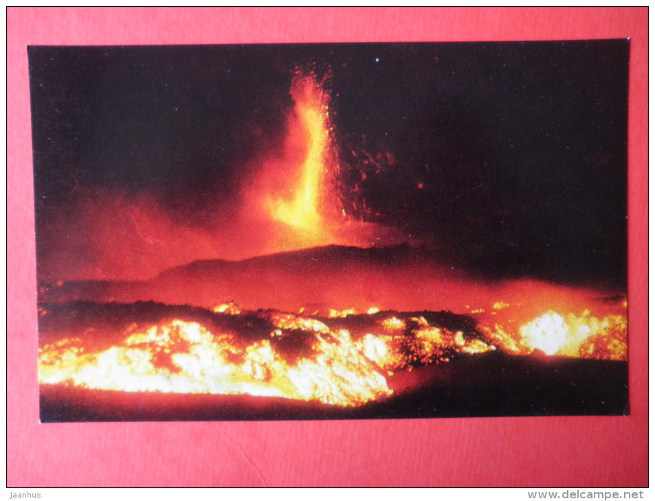Tolbachik Volcano eruption - Kamchatka - 1981 - Russia USSR - unused - JH Postcards