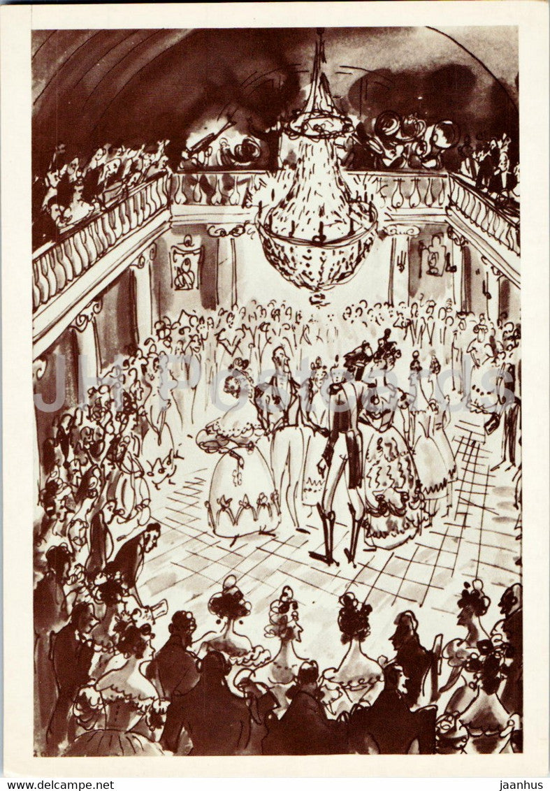 The Pickwick Papers by Charles Dickens - 2 - illustration by Milashevsky - 1988 - Russia USSR - unused - JH Postcards