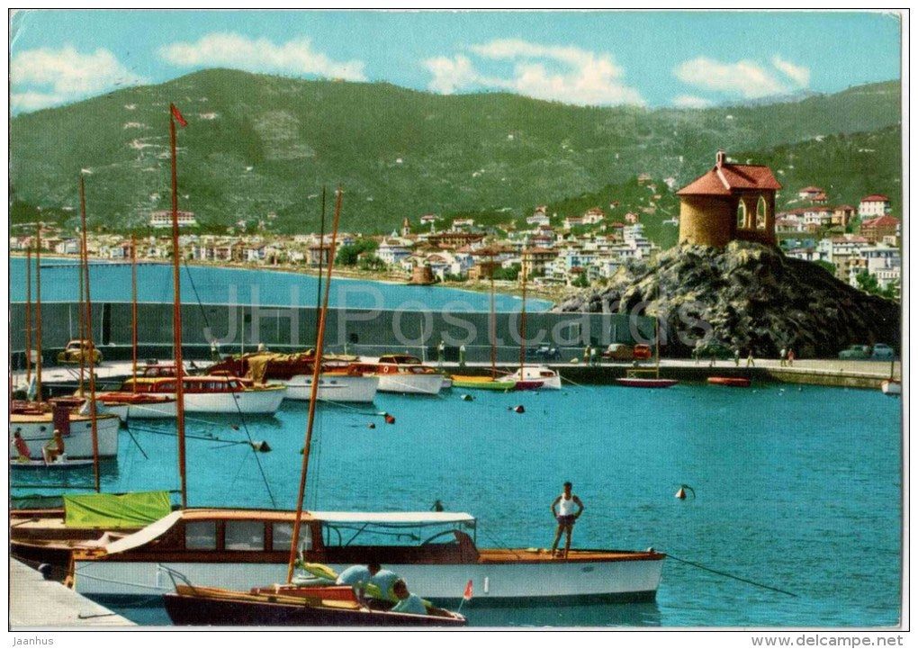 Panorama e Cappelletta - Alassio - Riviera dei Fiori - Liguria - Al 4 - Italia - Italy - sent from Italy to Germany 1973 - JH Postcards