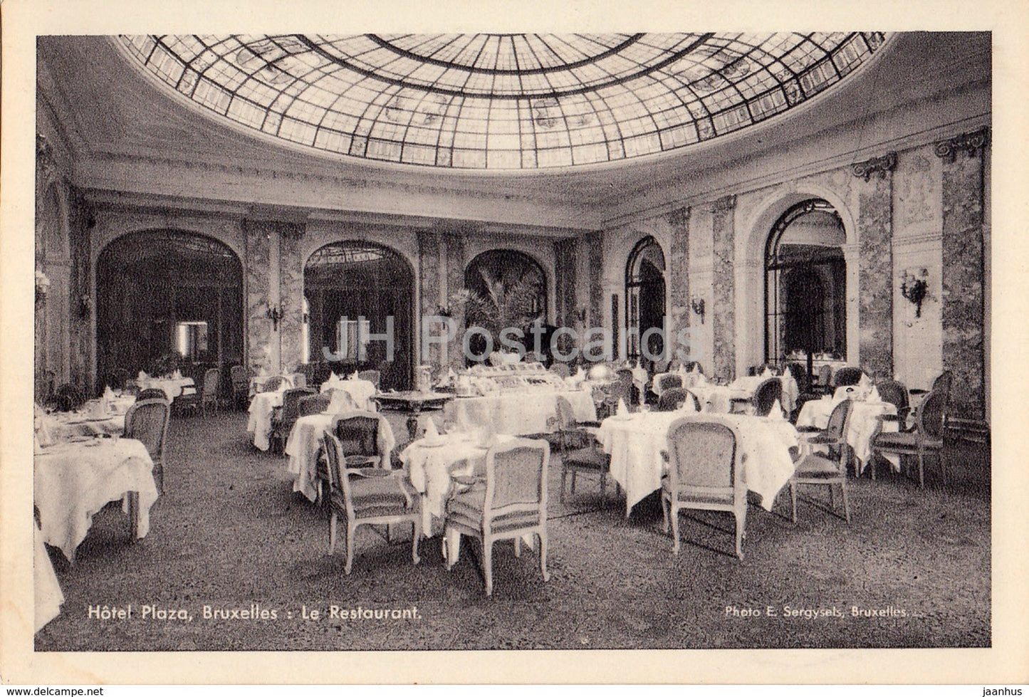 Brussels - Bruxelles - Hotel Plaza - Le Restaurant - old postcard - Belgium - unused - JH Postcards