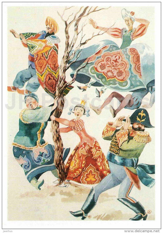 Storm - The Twelve Months - russian fairy tale by S. Marshak - 1985 - Russia USSR - unused - JH Postcards